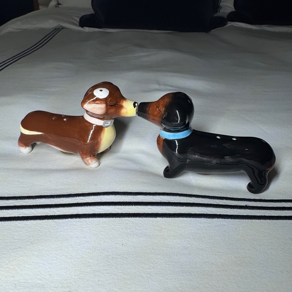 Ceramic Dachshund Salt and Pepper Shakers